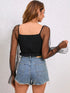 'Thalassa' Flounce Sleeve Crop Top - Celes Fashion